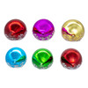 88MM Glass Multicolor Reflector With White Glitter  Drop Ornament Set, 6-Pieces