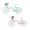 Pink & Green Bicycle Ornaments, 2 Assorted