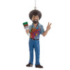 Bob Ross® With Paint Splatter Shirt Ornament