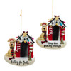 Dog With Sayings Ornaments, 2 Assorted 