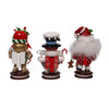 8" Hollywood Nutcrackers™ Santa, Gingerbread & Snowman Nutcrackers, 3 Assorted