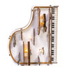 6.3" Battery Operated LED Lighted Piano With Village Scene & Santa