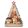 17" Battery Operated LED Lighted Musical Tower Village Scene & Santa