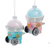 Glass Pink & Blue Cotton Candy Ornaments, 2 Assorted