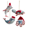 Candy Cane Sea Creature Ornaments, 4 Assorted