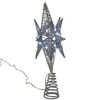 11" 60L Cool White Twinkling Superbright LED Silver Starburst Tree Topper