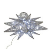 11" 60L Cool White Twinkling Superbright LED Silver Starburst Tree Topper