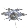 11" 60L Cool White Twinkling Superbright LED Silver Starburst Tree Topper