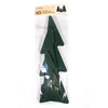 7.8-13.7" Paper Dark Green With Gold Glitter Christmas Tree Table Piece Set, 3-Pieces
