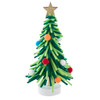 6" Decorated Green Glittered Christmas Tree Table Piece