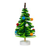 6" Decorated Green Glittered Christmas Tree Table Piece