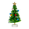 6" Decorated Green Glittered Christmas Tree Table Piece