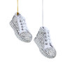 Silver Bedazzled Sneaker Ornaments, 2 Assorted