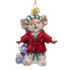 Noble Gems™ Glass Sleepy Mouse Ornament