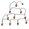 9' UL 10L Clear LED Santa With Christmas Tree Light Set 