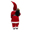 32" Standing Santa With Sack & White Lantern