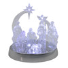 7" Battery Operated Cool White LED Musical Acrylic Nativity Scene 