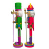 15" Glow-In-The-Dark Pink & Green Nutcrackers, 2 Assorted