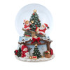 100MM Wind Up Musical Mr. & Mrs. Santa With Christmas Tree Water Globe