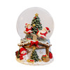 100MM Wind Up Musical Mr. & Mrs. Santa With Christmas Tree Water Globe