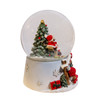 100MM Wind Up Musical Mr. & Mrs. Santa With Christmas Tree Water Globe