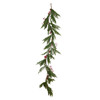 6' Pine Needle With Red Berris & Pinecones Garland