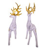 Crystal Deer With Gold Antlers Table Pieces, 2 Assorted