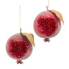 Icy Pomegranate Ornaments, 2 Assorted
