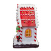 7.87" Battery Operated LED Red & White House With Santa & Tree