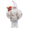 12" Standing White Santa With Sack Table Piece