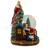 100MM Musical Santa With Children & Tree Water Globe