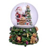 100MM Musical Santa With Tree Water Globe