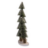 12-16" Dark Green Miniature Trees With Snowy Glitter Table Piece