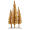 12-16" Gold Miniature Trees With Gold Glitter Table Piece
