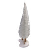 12-16" White Miniature Trees With Silver Glitter Table Piece