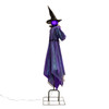 5' Lighted Musical Purple Swing Witch With Sound Sensor