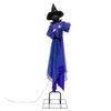 5' Lighted Musical Purple Swing Witch With Sound Sensor