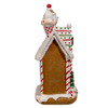 10" Battery Operated Red, White & Green Gingerbread House