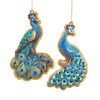 Peacock Ornaments, 2 Assorted