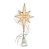 17“ Lighted 8-Point Gold Glittered Star Treetop