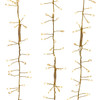 9' 300L Warm White Superbright Twinkle Gold Wire Cluster Garland