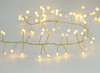 9' 300L Warm White Superbright Twinkle Gold Wire Cluster Garland