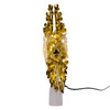 7.5" 40-Light Warm White LED Twinkle Gold Snowflake Star Treetop