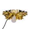 7.5" 40-Light Warm White LED Twinkle Gold Snowflake Star Treetop