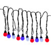 20-Piece G40 Faceted Red, Pure White & Blue LED Light Set