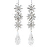 Snowflake With Clear Drop Ornaments, 2 Assorted