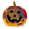 13.7" Battery Operated Magical Iridescence Holographic Jack-O-Lantern