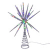 12" RGB LED Silver Glitter Starburst Treetop