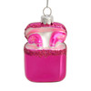 Glass Pink Earphones Ornament