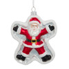 Glass Red Santa Snow Angel Ornament